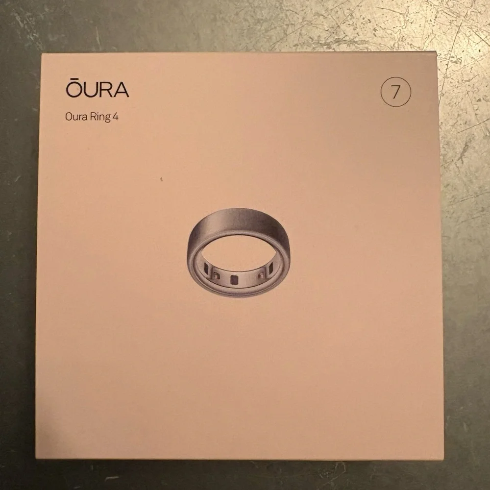 BRAND NEW Oura Ring 4 - Silver with Matte Finish Size 7